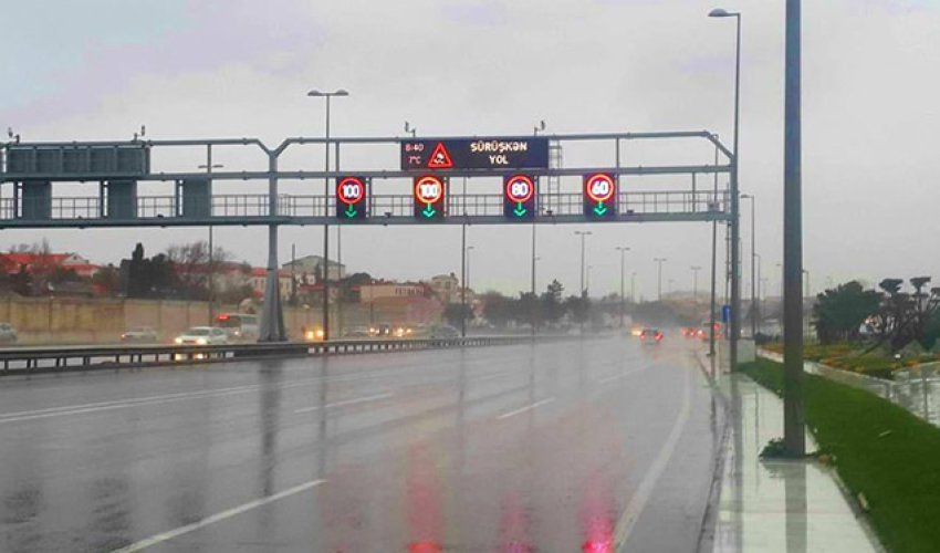 Bu yolda sürət həddi endirilib