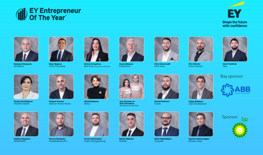 ABB-nin tərəfdaşlığı ilə keçirilən &ldquo;EY İlin İş Adamı&rdquo; müsabiqəsində
yarışacaq sahibkarlar məlum oldu