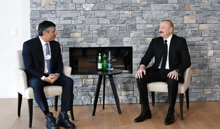 Президент Ильхам Алиев встретился в Давосе с председателем бразильской компании BTG Pactual