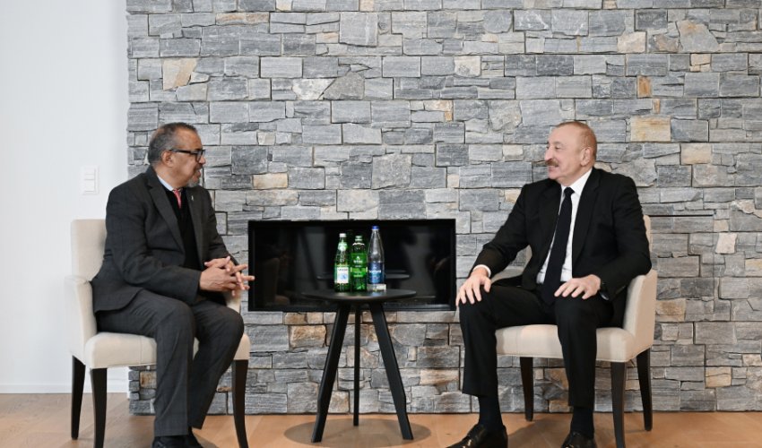 В Давосе Ильхам Алиев встретился с генеральным директором Всемирной организации здравоохранения