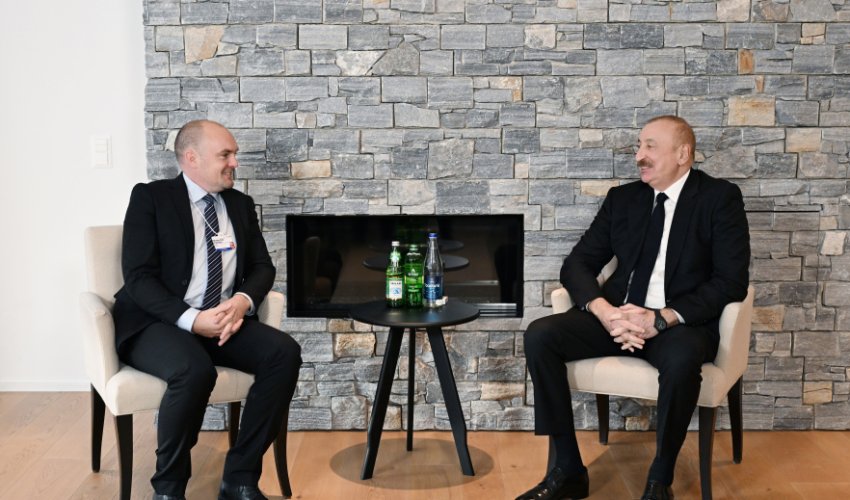 Ильхам Алиев встретился в Давосе со старшим вице-президентом компании Vestas Wind Systems