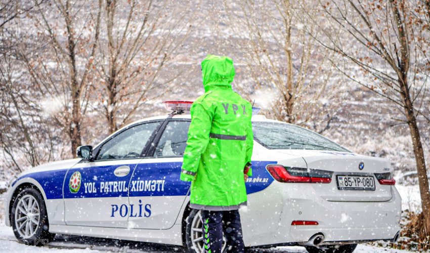 Naxçıvanda qarlı hava ilə bağlı sürücülərə və piyadalara xəbərdarlıq edilib