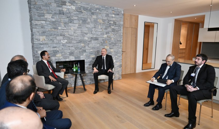 Aliyev holds series of meetings in Davos