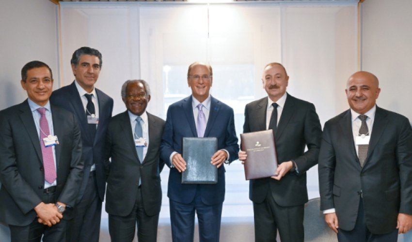 Ильхам Алиев встретился с главами BlackRock и GIP