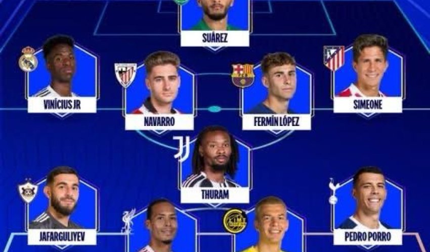 "Qarabağ"ın futbolçusu həftənin rəmzi komandasında yer alıb