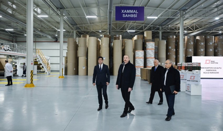 
Karton və qutu taralarının istehsalı müəssisəsininaçılışı olub