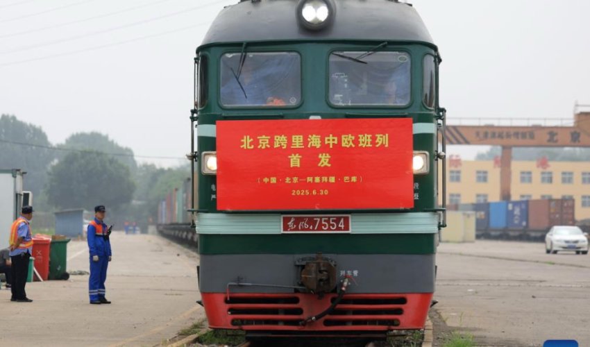 Китай запустил новый железнодорожный маршрут грузоперевозок в Баку