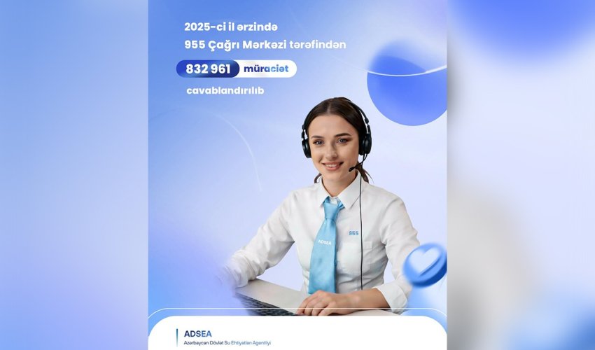 Ötən il ADSEA-nın Çağrı Mərkəzi tərəfindən 832 961 zəng cavablandırılıb