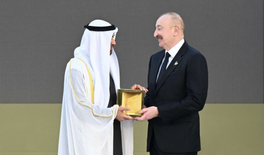 İlham Əliyevə "Zayed İnsan Qardaşlığı Mükafatı" təqdim olunub - Yenilənib