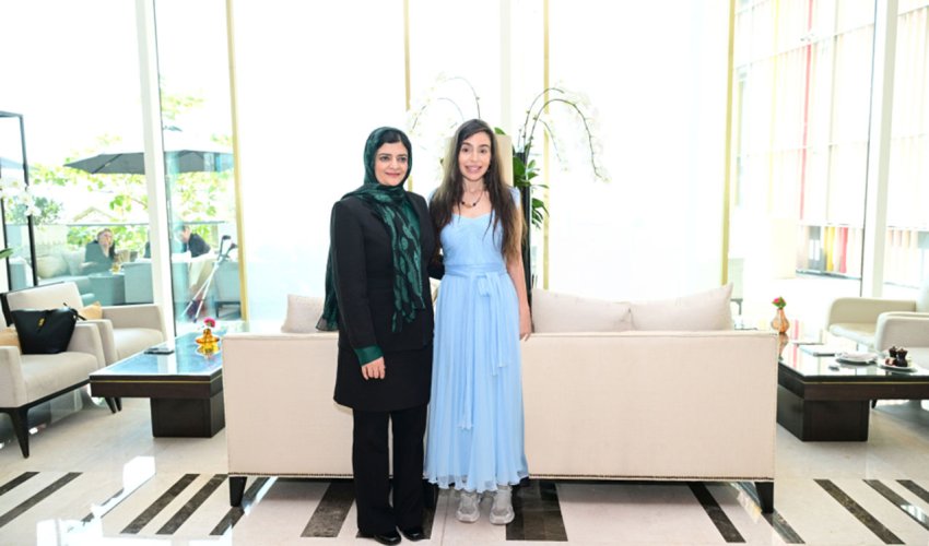 Leyla Əliyeva Zarqa Yaftalı ilə görüşüb