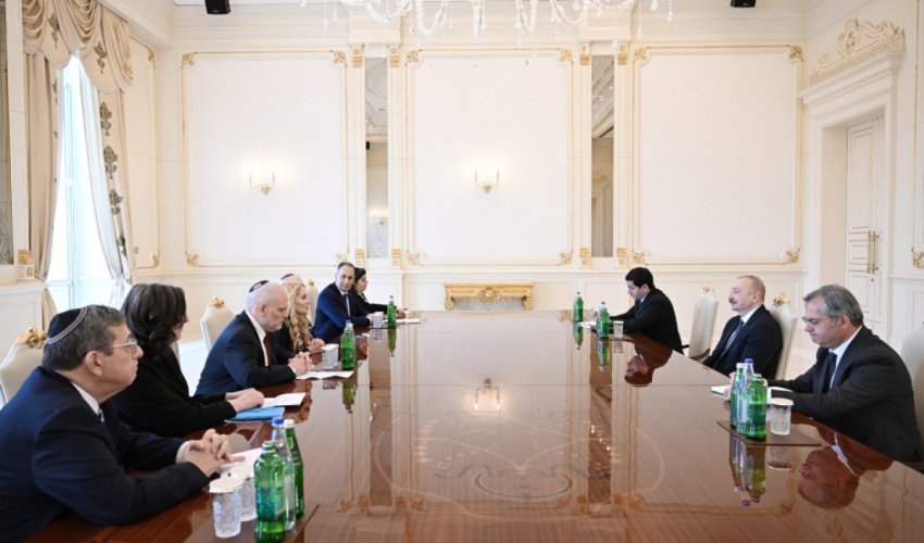 İlham Əliyev ABŞ-nin Əsas Amerika Yəhudi Təşkilatlarının Prezidentləri Konfransının nümayəndə heyətini qəbul edib