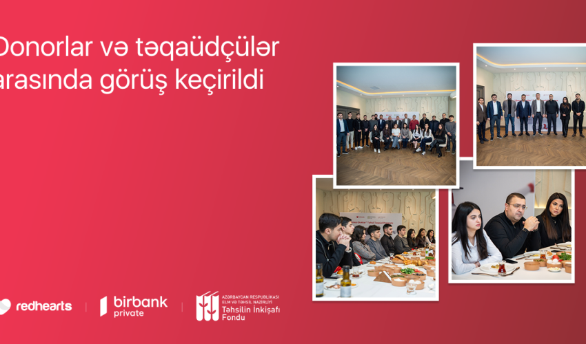 Winners of the &ldquo;Red Hearts&rdquo; educational scholarship program meet with donors