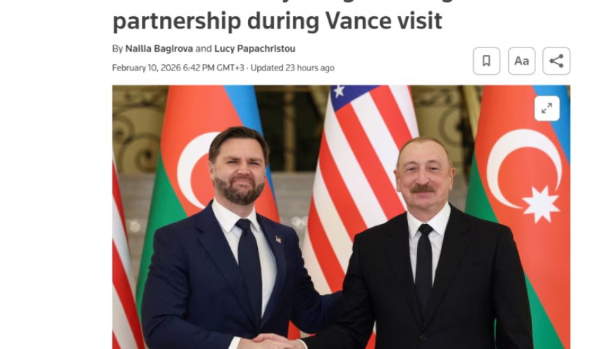 ABŞ-ın Vitse-prezidentinin Azərbaycana səfəri dünya mediasının diqqətindədir