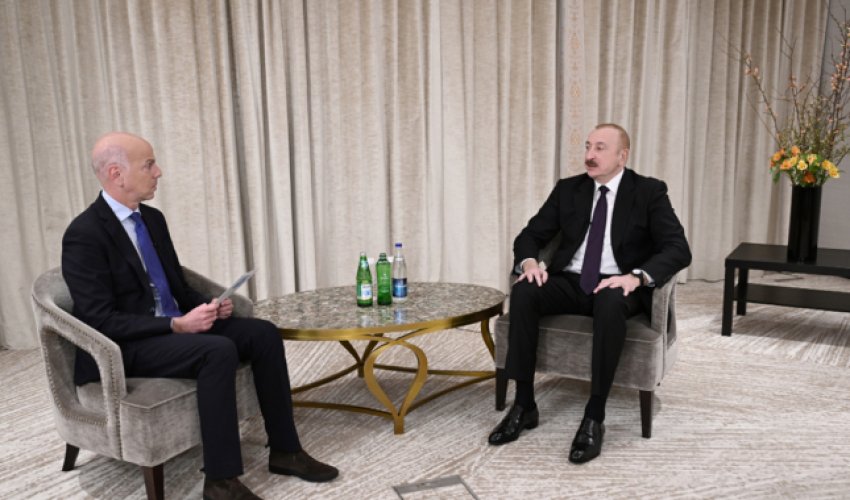 Президент Ильхам Алиев в Мюнхене дал интервью телеканалу France 24