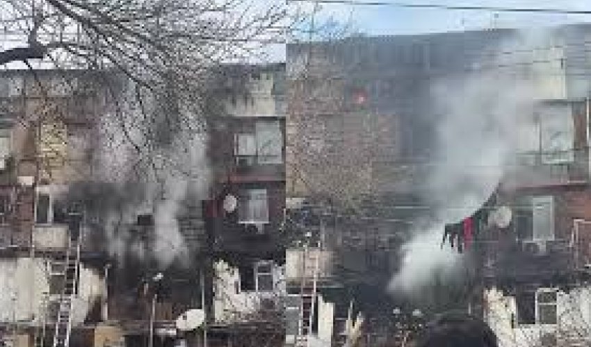 Bakıda bina yanıb, sakinlər təxliyyə edilib