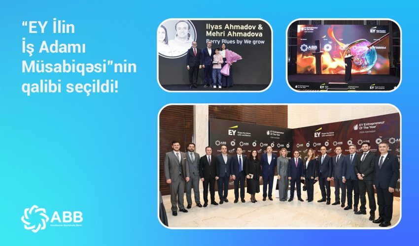 
ABB-nin dəstəyi ilə keçirilmiş &ldquo;EY İlin İş Adamı Müsabiqəsi&rdquo;nin
qalibi seçildi!