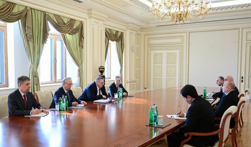 Əliyev Rusiya Hökuməti Sədrinin müavinini qəbul edib