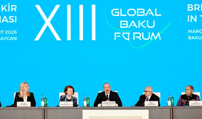 Prezidentin sosial şəbəkə hesablarında XIII Qlobal Bakı Forumundan paylaşım edildi - <span style=