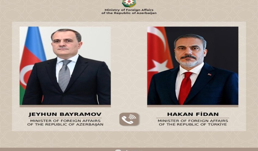 Ceyhun Bayramov Hakan Fidanla telefon danışığı aparıb