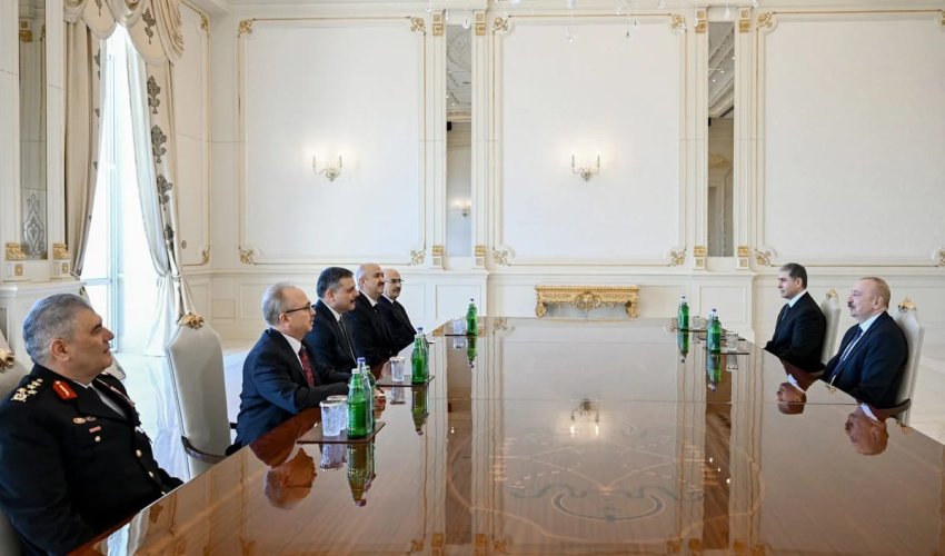 Əliyev Türkiyənin daxili işlər nazirini qəbul edib