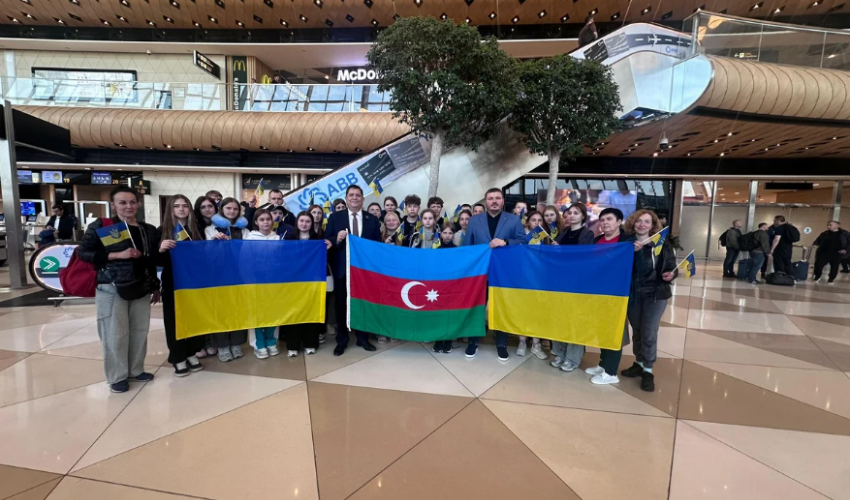 A group of Ukrainian children arrives in Azerbaijan for rehabilitation
