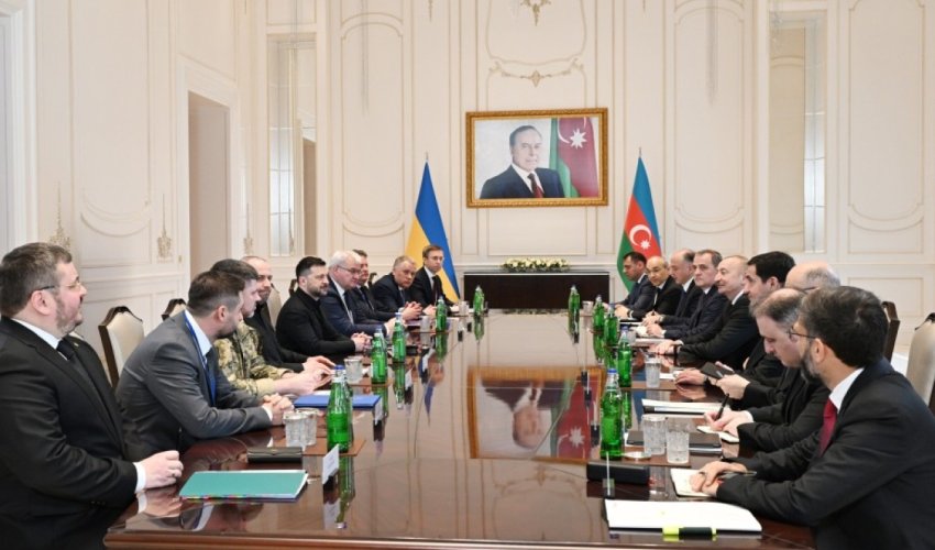 Qəbələdə İlham Əliyevin Volodimir Zelenski ilə geniş tərkibdə görüşü keçirilir - Yenilənir