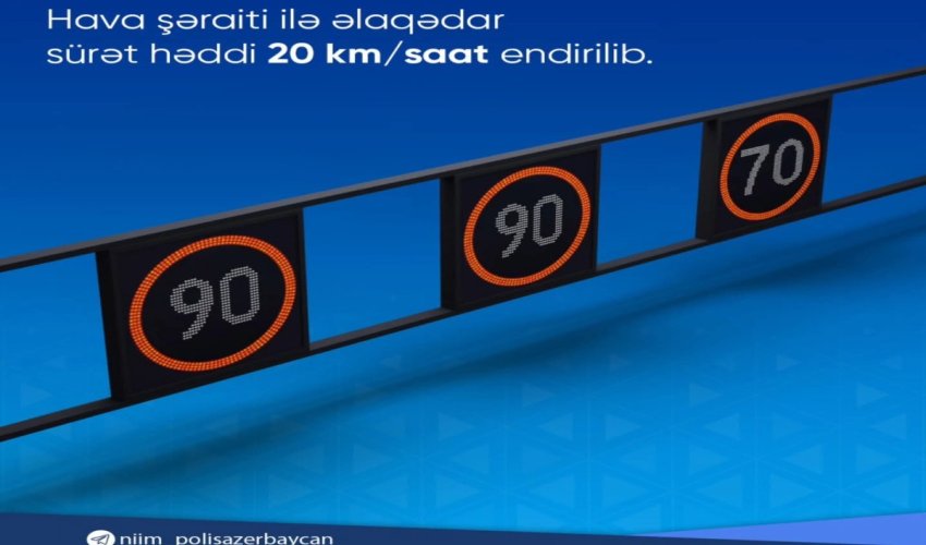 Zığ dairəsi-Hava Limanı yolunda sürət həddi endirilib