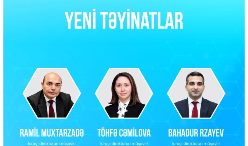 TƏBİB icraçı direktoruna üç yeni müşavir təyin edib

