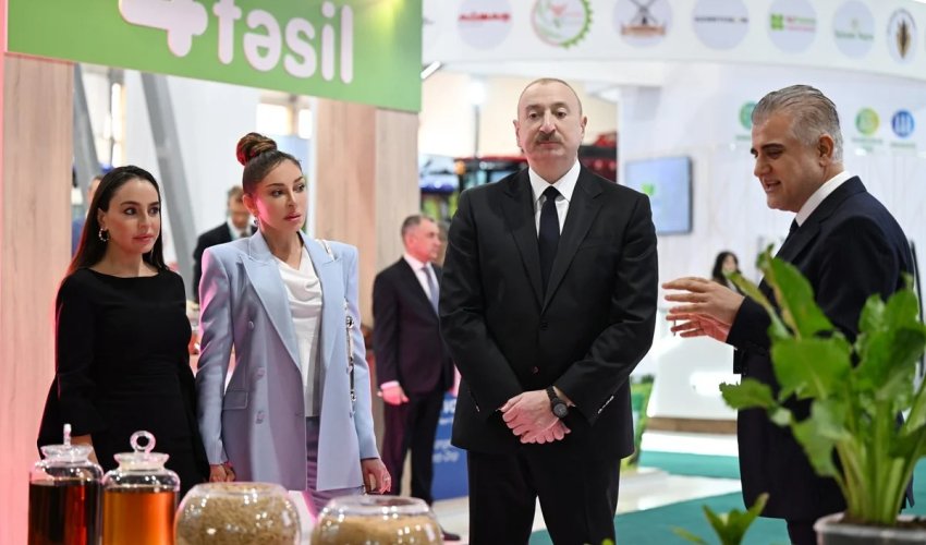 İlham Əliyev 19-cu "Caspian Agro Week" və 31-ci "InterFood Azerbaijan" sərgiləri ilə tanış olub