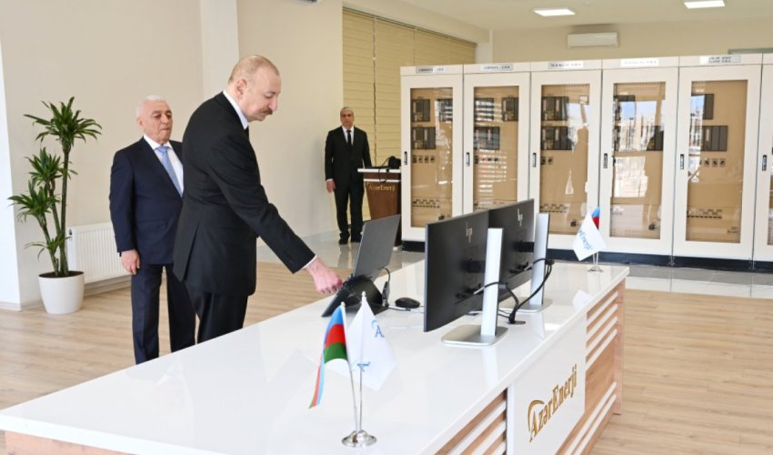 Ильхам Алиев на открытии подстанции &laquo;Шафаг&raquo;