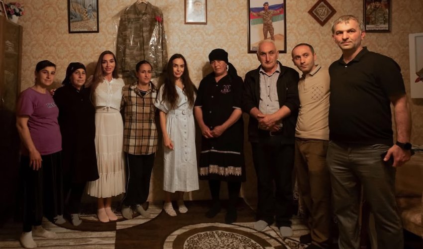 Лейла Алиева и Арзу Алиева навестили семью шехида в Лянкяране