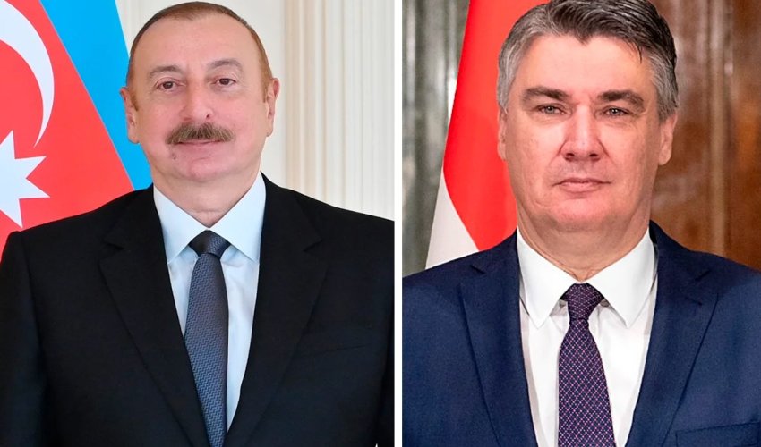 Ильхам Алиев поздравил Зорана Милановича с национальным праздником Хорватии