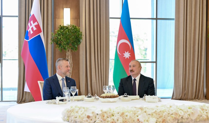 İlham Əliyevin adından Xankəndidə Slovakiya Prezidentinin şərəfinə rəsmi nahar verilib