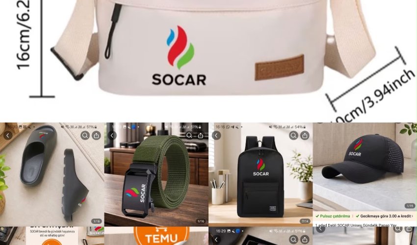 На Temu появились товары с логотипом SOCAR
