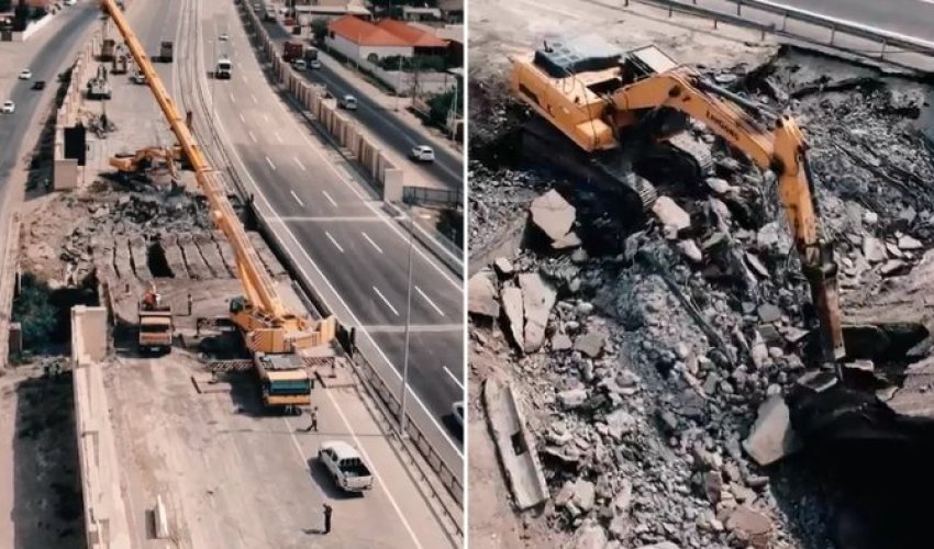 В Гобустане приступили к демонтажу еще одного автомобильного моста