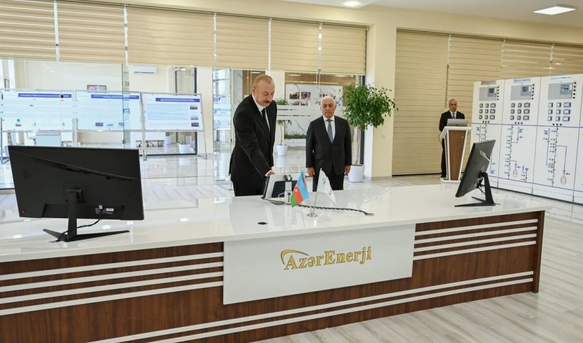 İlham Əliyev "Yeni Səngəçal" yarımstansiyasının açılışında iştirak edib