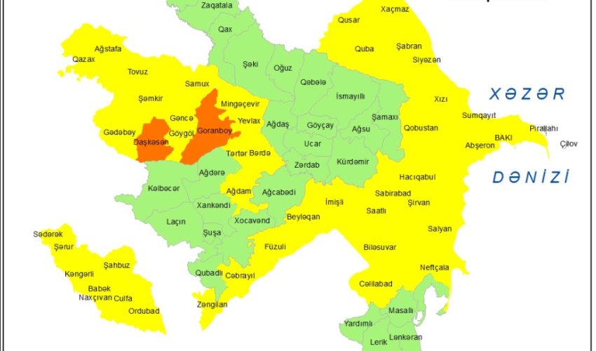 Küləkli hava şəraiti ilə bağlı sarı və narıncı xəbərdarlıq verilib