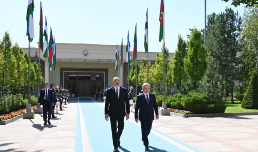 Daşkənddə Prezident İlham Əliyevin rəsmi qarşılanma mərasimi olub - Yenilənib