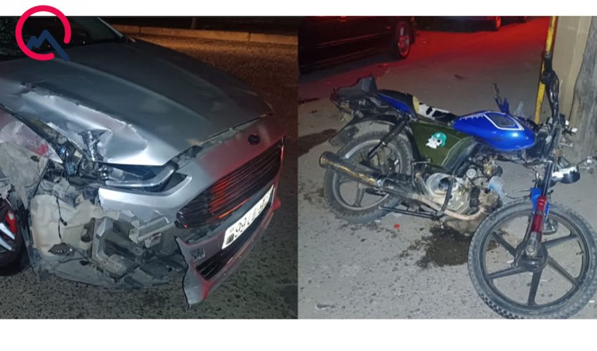 Tovuzda &ldquo;Ford&rdquo;la motosiklet toqquşub,xəsarət alan var