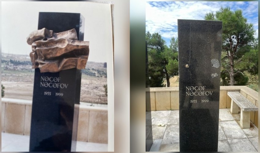 Act of vandalism against the grave of Najaf Najafov