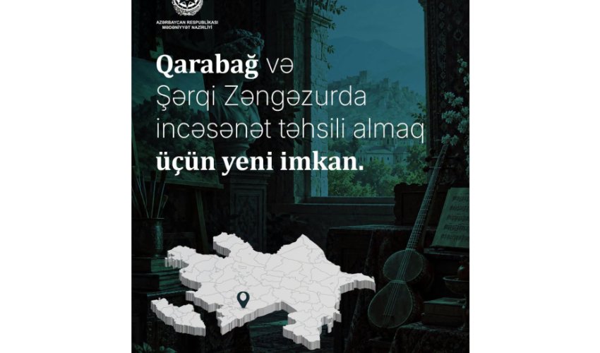 İşğaldan azad edilmiş ərazilərdə incəsənət təhsili üçün elektron müraciət sistemi istifadəyə verilib