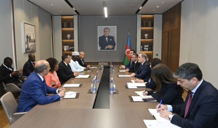 Ceyhun Bayramov Pan-Afrika Parlamentinin prezidenti ilə görüşüb