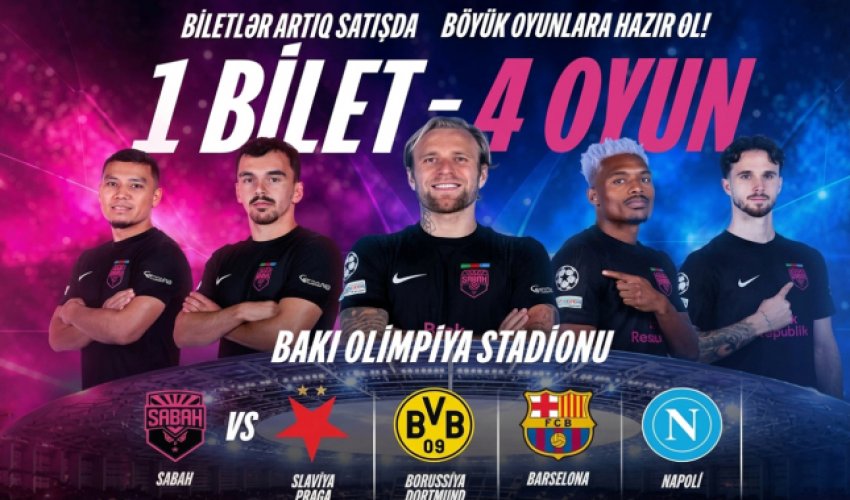 "Sabah"ın Çempionlar Liqasındakı ev oyunları üçün vahid biletlər satışda