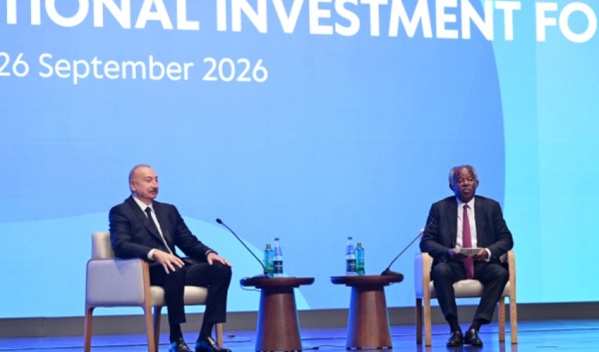 Prezident II Azərbaycan Beynəlxalq İnvestisiya Forumunda iştirak edir - Canlı