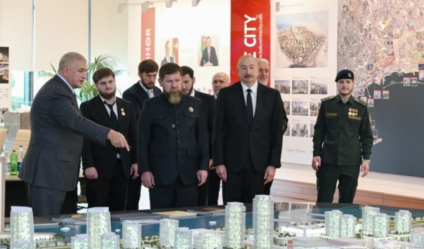 İlham Əliyev və Ramzan Kadırov "Bakı Ağ Şəhər"də olublar