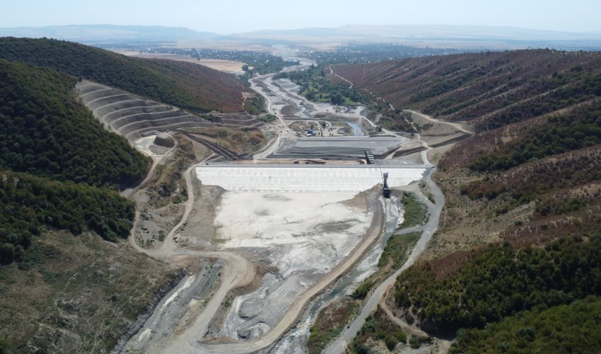 Qəbələdə Yengicə su anbarının tikintisi davam etdirilir