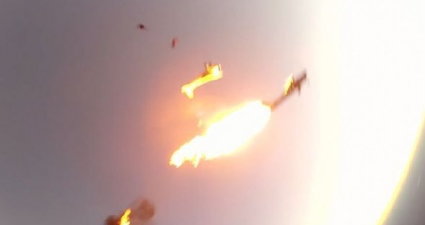 Столкновение самолетов в небе- ВИДЕО