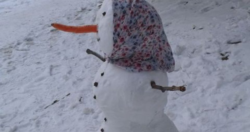 Günün fotosu: "Qar adam" hicabda - FOTOLAR