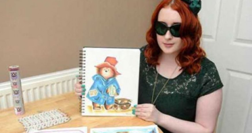 Kor qız ilin ən yaxşı rəssamı oldu - FOTOLAR