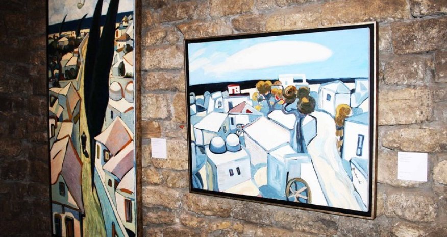 Наргиз Пашаева на выставке заслуженного художника - ФОТО